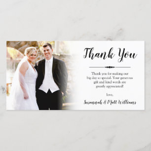 Hand-Lettered Thank You Wedding Photo