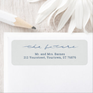 Hand Lettered "the future" Wedding Return Address