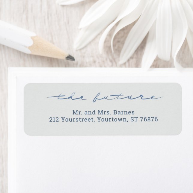 Hand Lettered "the future" Wedding Return Address (Insitu)