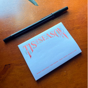 Hand-Lettered Tis The Season Christmas Post-it Notes