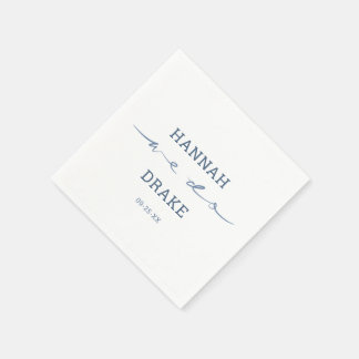 Hand Lettered We Do Script Wedding Napkin