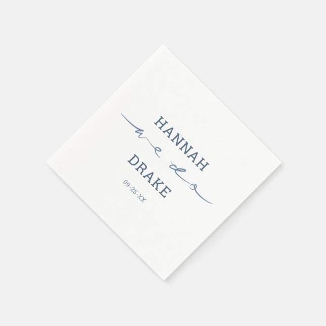 Hand Lettered We Do Script Wedding Napkin (Corner)