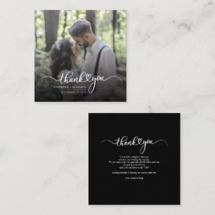 Hand-Lettered Wedding Photo Thank You Card