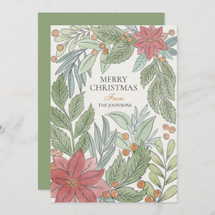 Hand lettering Merry and Bright Fun Photo Holiday 