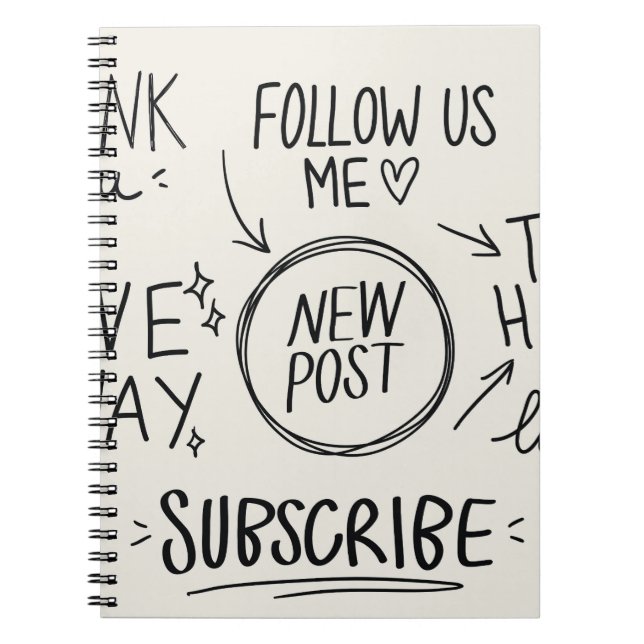 Hand Lettering: Vintage Doodle Set. Notebook (Front)