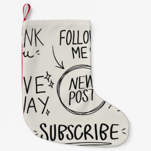 Hand Lettering: Vintage Doodle Set. Small Christmas Stocking