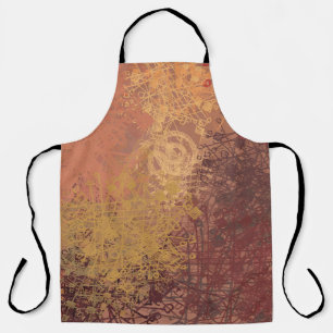 Hand made art. Colourful texture. Modern artwork.  Apron