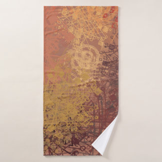 Hand made art. Colourful texture. Modern artwork.  Bath Towel