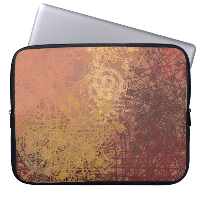 Hand made art. Colourful texture. Modern artwork.  Laptop Sleeve (Front)