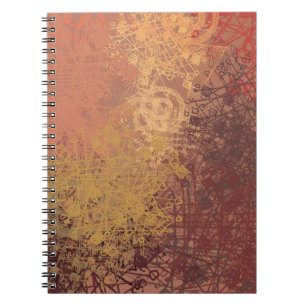 Hand made art. Colourful texture. Modern artwork.  Notebook