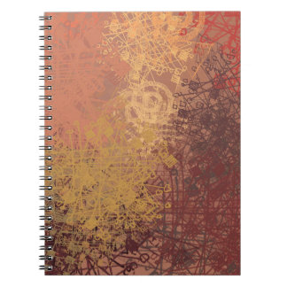 Hand made art. Colourful texture. Modern artwork.  Notebook