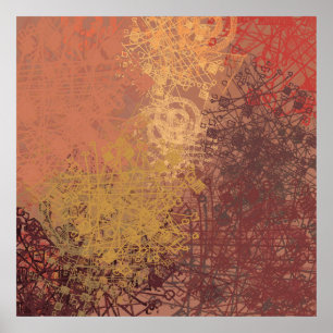 Hand made art. Colourful texture. Modern artwork.  Poster