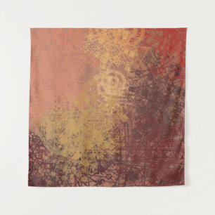 Hand made art. Colourful texture. Modern artwork. Tapestry