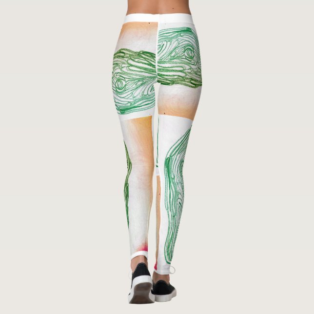 Hand-made art leggings (Back)