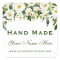 Hand Made Green White Watercolor Floral Small