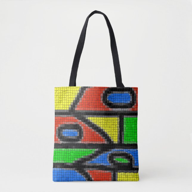 Hand-made mosaic, modern art. tote bag (Front)