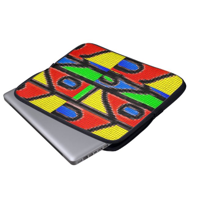 Hand-made mosaic, Painting Barcelona Tilles Case-M Laptop Sleeve (Front Bottom)