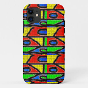 Hand-made mosaic, Painting Barcelona Tilles iPhone 11 Case