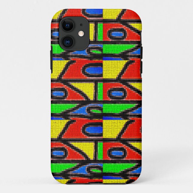 Hand-made mosaic, Painting Barcelona Tilles Case-Mate iPhone Case (Back)
