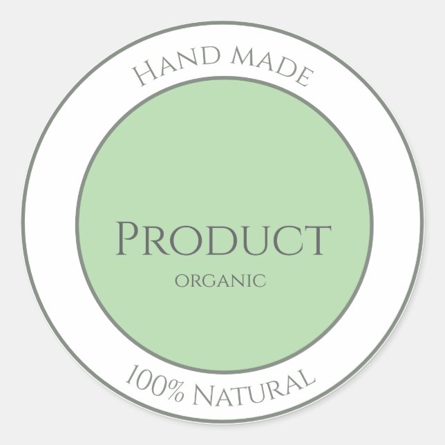 hand made organic 100% natural editable sticker (Front)