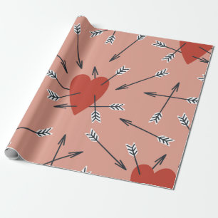 Hand made seamless pattern with flat illustrations wrapping paper