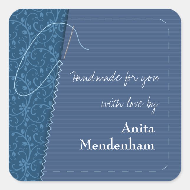 Hand Made Sewing Needle Sticker (Front)