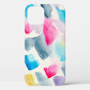 hand made watercolor abstract brush strokes backgr iPhone 12 case