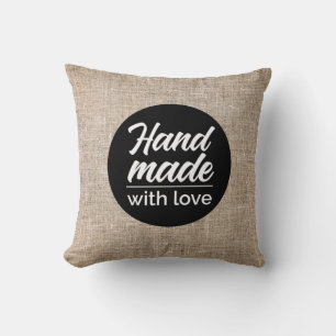 Hand made with love cushion