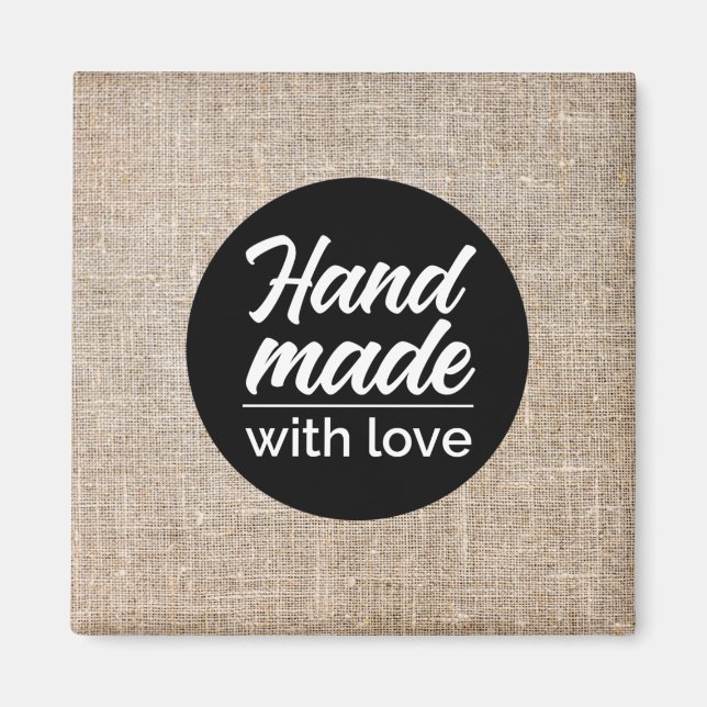 Hand made with love magnet (Front)