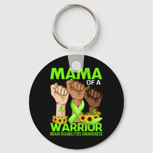 Hand Mama Of A Warrior Brain Disabilities Awarenes Key Ring
