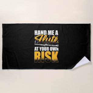 Hand Me Flutes Beach Towel