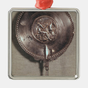 Hand mirror depicting Leda and the swan Metal Tree Decoration