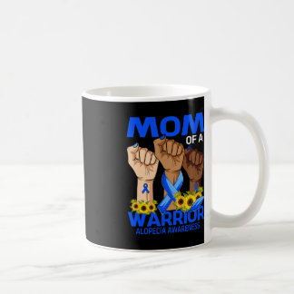 Hand Mum Of A Warrior Alopecia Awareness Sunflower Coffee Mug