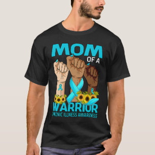 Hand Mum Of A Warrior Chronic Illness Awareness T-Shirt