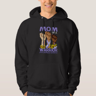 Hand Mum Of A Warrior Eating Disorders Awareness Hoodie