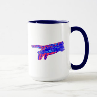 Hand of a Cyborg God (Red & Blue) Mug