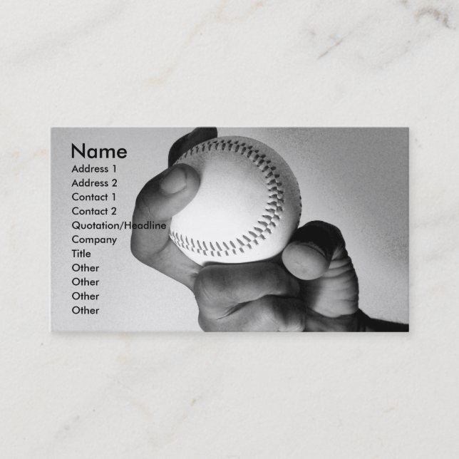 Hand of an Athlete Business Card (Front)