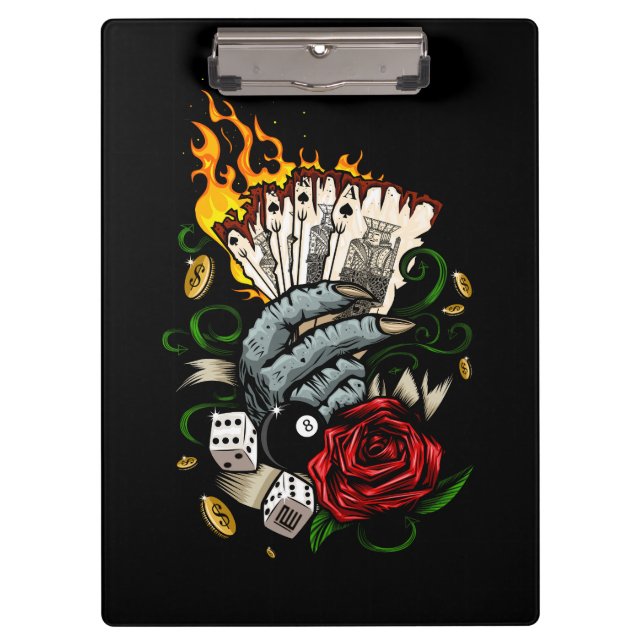 Hand Of Cards Clipboard (Front)