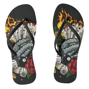 Hand Of Cards Flip Flops