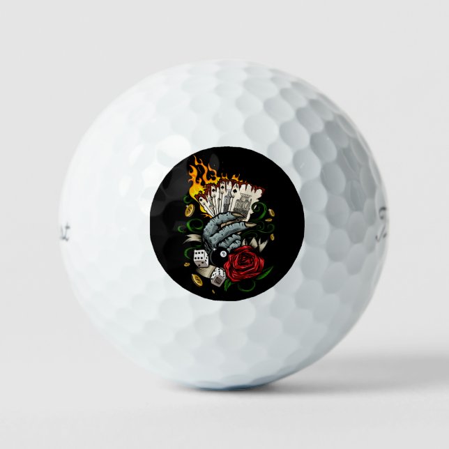 Hand Of Cards Golf Balls (Front)