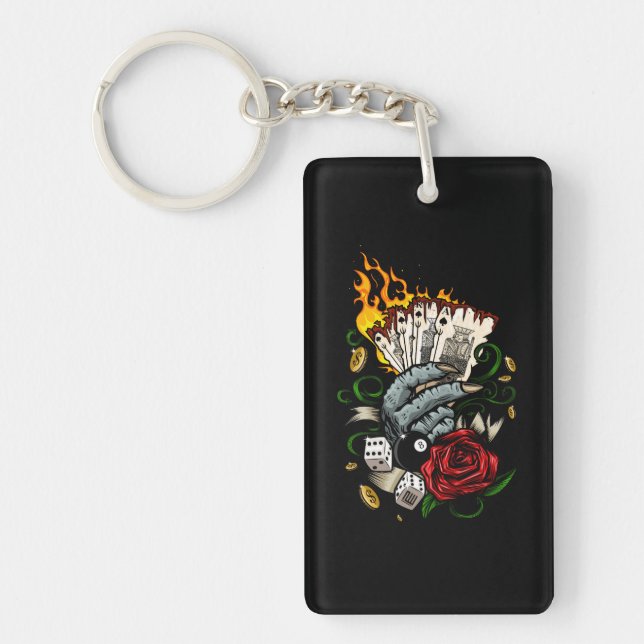 Hand Of Cards Key Ring (Front)