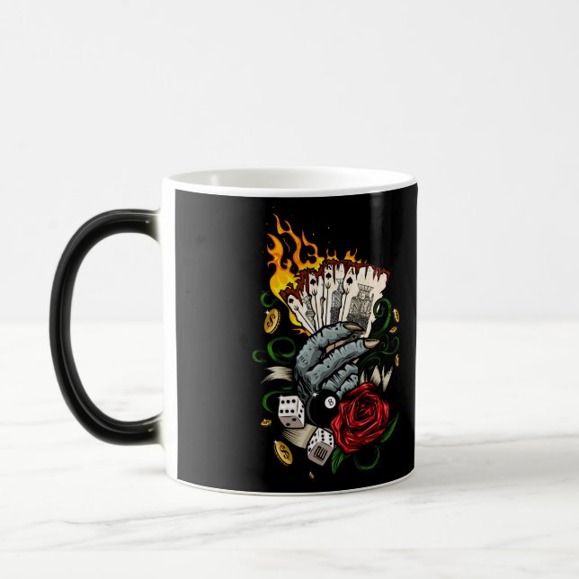 Hand Of Cards Magic Mug (Left)