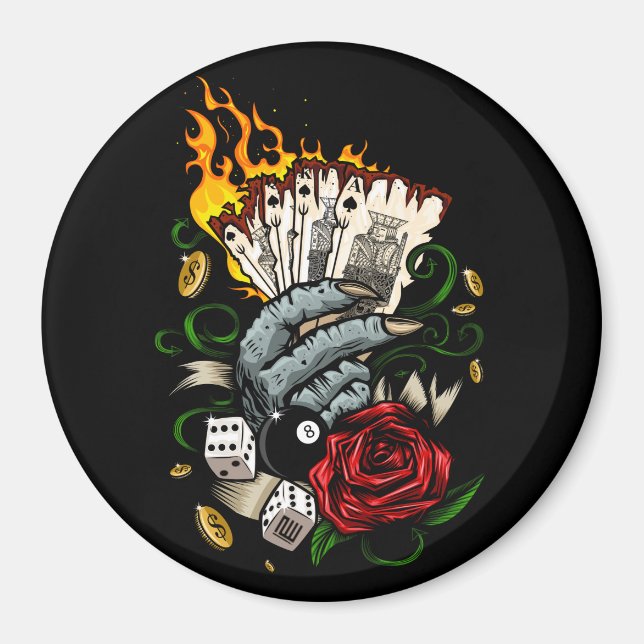 Hand Of Cards Magnet (Front)