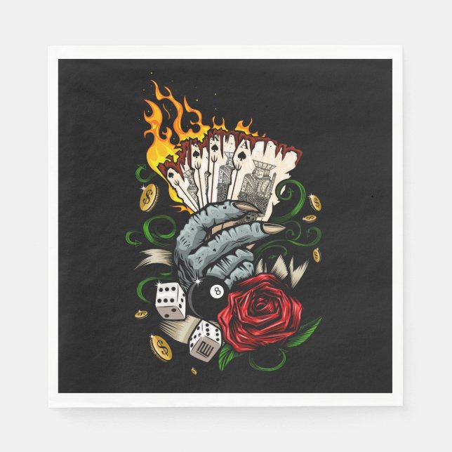 Hand Of Cards Napkin (Front)