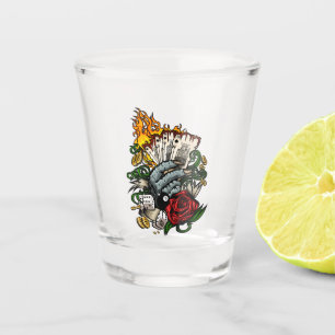 Hand Of Cards Shot Glass