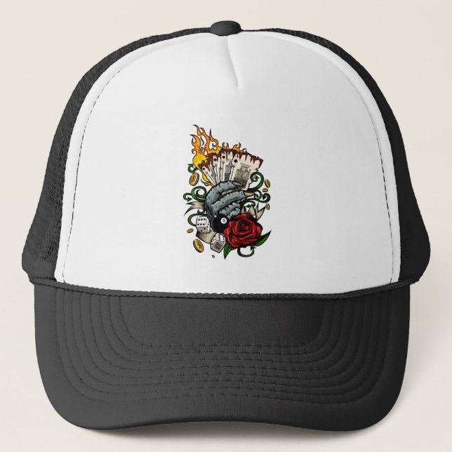 Hand Of Cards Trucker Hat (Front)