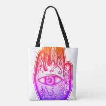 Hand of Creation "Pink Fire" Tote Bag