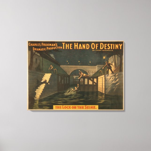 Hand of Destiny "The Lock on the Seine River" Canvas Print (Front)