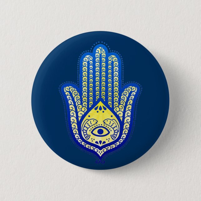 Hand of Fatima 6 Cm Round Badge (Front)