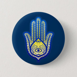 Hand of Fatima 6 Cm Round Badge